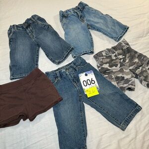 5pc shorts and jeans bundle 6-9m boys